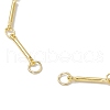 Brass Bar Link Chain Bracelet Making AJEW-JB01219-01-2