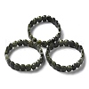 Natural Xinyi Jade/Chinese Southern Jade Beaded Stretch Bracelet G-E010-01-03-2