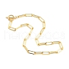 Brass Pendant Necklaces & Paperclip Chain Necklaces Sets NJEW-JN03027-9