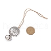 Iron Bell Pendant Decorations HJEW-JM02504-03-3