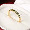 Brass Micro Pave Cubic Zirconia Finger Rings for Women FS-WG59B22-08-1