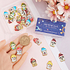 SUNNYCLUE 28Pcs 7 Styles Printed Alloy Enamel Pendants ENAM-SC0005-41-3