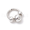 304 Stainless Steel Linking Rings with Brass Round Beads PALLOY-JF03869-4