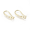 Brass Micro Pave Cubic Zirconia Earring Hooks KK-G374-12-2