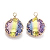 Two Tone Transparent Glass Pendants GLAA-F110-04B-07-2