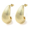 Teardrop Brass Stud Earrings for Women EJEW-A034-04G-1