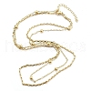 Brass Double Layer Necklaces NJEW-D302-54G-4