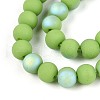 Frosted Opaque Glass Beads Strands GLAA-T032-P6mm-MBB06-3