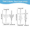 Unicraftale 12Pcs 2 Style 201 Stainless Steel Pendant STAS-UN0041-60-3