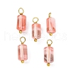 Cherry Quartz Glass Cloumn Pendants STAS-H221-04G-03-1