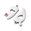 304 Stainless Steel Enamel Split Pendants STAS-H235-04A-P-3