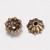 Tibetan Style Alloy Fancy Bead Caps PALLOY-D348-09AB-1