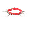 Gothic Style Alloy Spiked Rivet Imitation Leather Choker Necklaces FS-WGF47C0-02-2