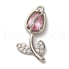 Brass Micro Pave Cubic Zirconia Pendants KK-I276-04P-04B-1