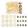 24Pcs 12 Colors 303 Stainless Steel Rhinestone Charms STAS-LS0001-30-2