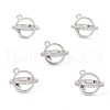 Rack Plating Brass Pave Clear Cubic Zirconia Bead Cage Pendants KK-G464-10P-4