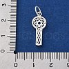 925 Sterling Silver Hollow Key Pendants STER-G045-19S-3