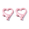 Spray Painted Eco-Friendly Alloy Lobster Claw Clasps PALLOY-T080-05K-NR-2