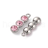 304 Stainless Steel Pendants STAS-R005-06P-03-2