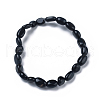 Natural Blue Tiger Eye(Dyed & Heated) Bead Stretch Bracelets BJEW-K213-25-2