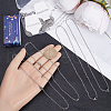 SUNNYCLUE 20Pcs 304 Stainless Steel Flat Cable Chain Necklaces Set NJEW-SC0001-28-3