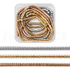 3 Strands 3 Colors Electroplated Non-magnetic Synthetic Hematite Beads Strands G-TA0001-33-1