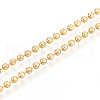 2MM Brass Textured Ball Chain Necklace Making KK-N258-21G-5