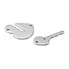 Non-Tarnish 304 Stainless Steel Split Pendants STAS-G251-06P-4