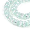 Luminous Handmade Silver Foil Glass Beads Strands FOIL-N029-02B-05-4