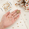 Beebeecraft 100Pcs 2 Colors Brass Rhinestone Spacer Beads KK-BBC0016-01-3