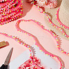 AHADERMAKER 10 Yards Polyester Pom Pom Ball Tassel Ribbons DIY-GA0007-35A-5