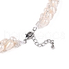 Mother's Day Jewellery Natural Cultured Freshwater Pearl Beads Necklaces & Bracelets Jewelry Sets SJEW-N039-01-3