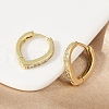 Teardrop Brass Micro Pave Cubic Zirconia Hoop Earrings EJEW-M082-10G-5