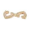 Brass Pave Clear Cubic Zirconia Pendants KK-E068-VC477-3