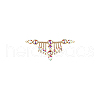 Fingerinspire 1Pc Flower Brass Rhinestone Ornament Accessories OHAR-FG0001-04C-7