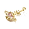 Brass Micro Pave Cubic Zirconia Pendants KK-K401-02B-G-2