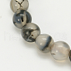 Natural Grey Agate Beads Strands G-G390-8mm-07-1