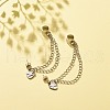 304 Stainless Steel Safety Chains Dangle Stud Earrings with Ear Cuff EJEW-JE04925-2