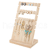 36-Hole 3-Row Wood Jewelry Display Stands EDIS-WH0016-007A-1