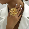 Luxurious Iron Hollow Flower Cuff Ring for Women's Wedding Party Accessories VZ5579-2