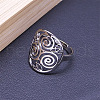 Non-Tarnish 304 Stainless Steel Triskele Triskelion Adjustable Rings RJEW-C074-07P-1
