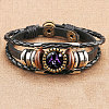 12 Constellations PU Leather Multi-strand Bracelets for Men Women WG878A3-04-1