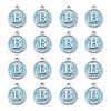 Platinum Plated Alloy Enamel Charms X-ENAM-S118-04B-P-2