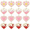 8Pcs 4 Colors Alloy Enamel Pendants ENAM-YW0004-31-1