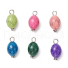 Crackle Opaque Acrylic Pendants PALLOY-JF03931-2