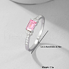 Simple Stylish S925 Sterling Silver Micro Pave Cubic Zirconia Rings for Women TG6713-1-7