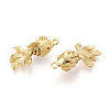 Brass Micro Pave Cubic Zirconia Pendants KK-N265-16G-2