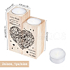 SUPERDANT The Family Series Wooden Candle Holder and Candles Set AJEW-SD0001-13I-2