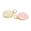 Brass Enamel Pendants ZIRC-J041-03D-2