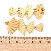 304 Stainless Steel Two Tone Dangle Stud Earrings EJEW-Q044-01G-3